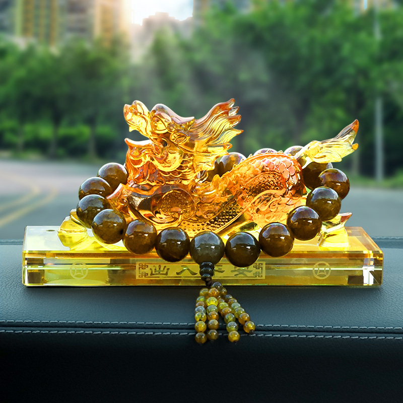 敬平貔貅汽车摆件麒麟车内车上装饰用品中控台男车载香水座琉璃貔貅