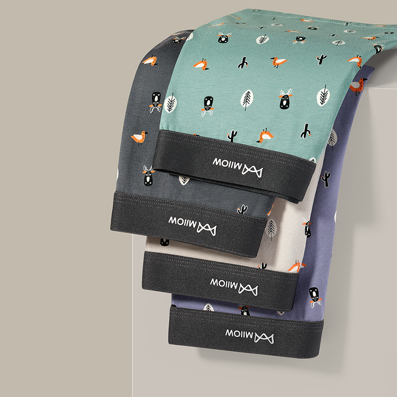 猫人男士内裤男生纯棉四角透气抗菌2025新款青少年平角短裤头男款