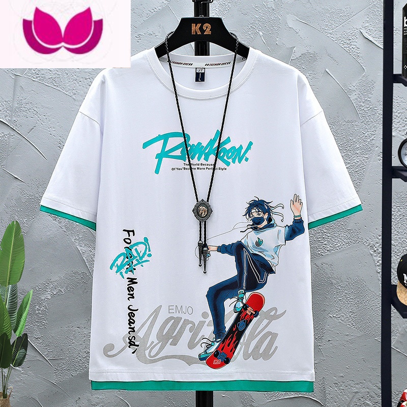 七斓青少年短袖t恤男孩12-15岁初高中学生13夏装半截袖14大童上衣