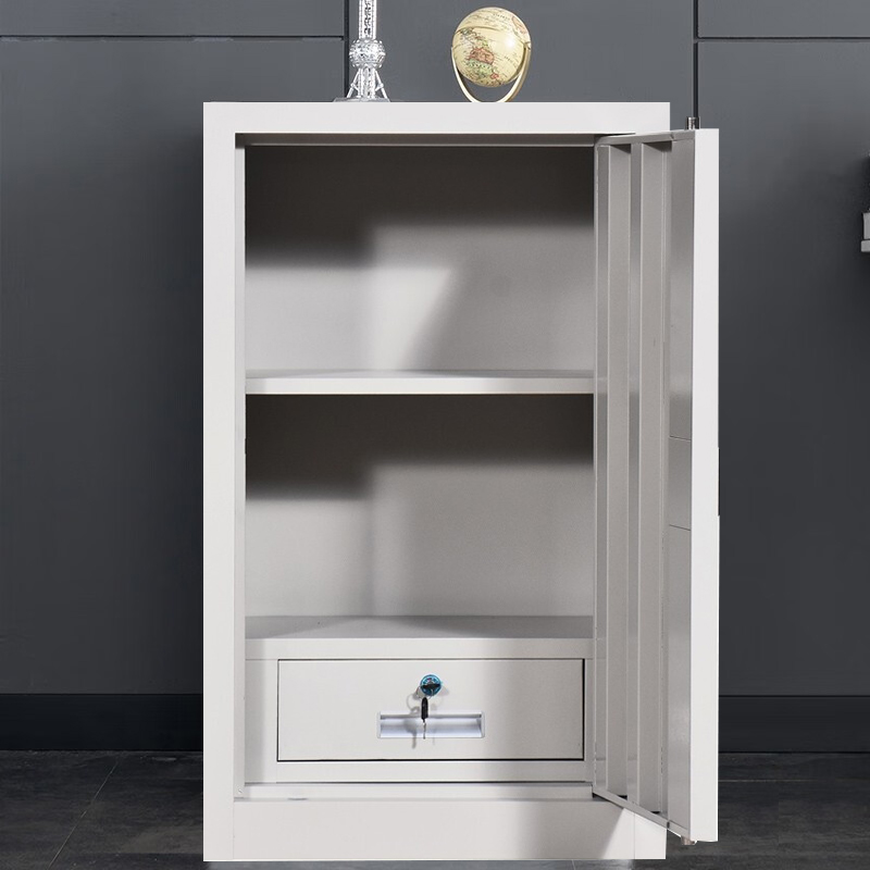 鑫金虎 单门电子指纹锁保密柜铁皮柜文件柜办公资料柜档案柜 550*420*900mm高清大图