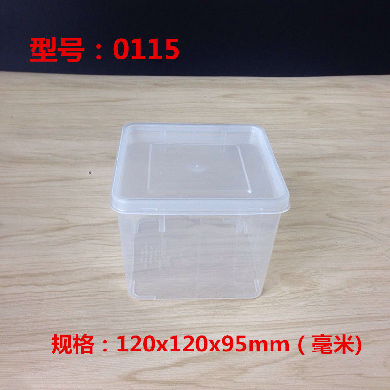 0115正方形 惠而信保鲜盒 塑料透明盒子 带盖长方形冰箱冷冻收纳盒水果储物盒