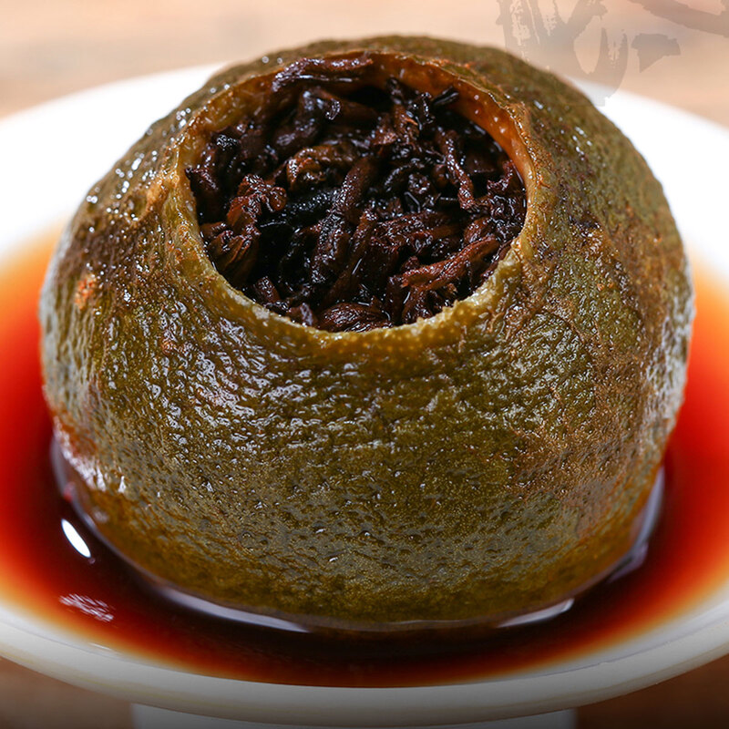 痴福小青柑普洱熟茶新会生晒陈皮云南熟茶柑橘柑普茶叶罐装1罐25高清大图