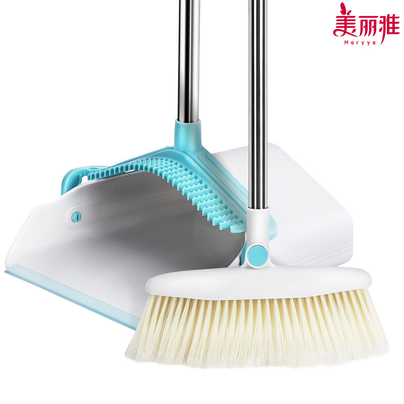 美丽雅(MARYYA)防风梳齿型大扫把套装 笤帚聚拢型簸箕组合两件套
