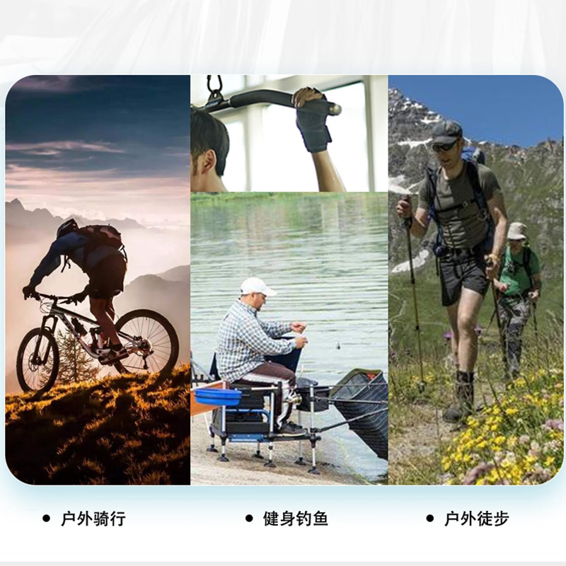 恒源祥半指钓鱼骑行手套 HYX017ST 黑色,灰色,藏青 均码