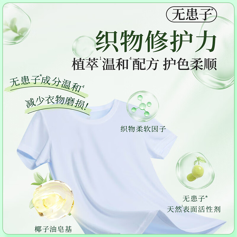 威露士 La6效合1植萃洗衣液除菌除螨留香内衣高效清洁柔顺 1L-袋装*2高清大图