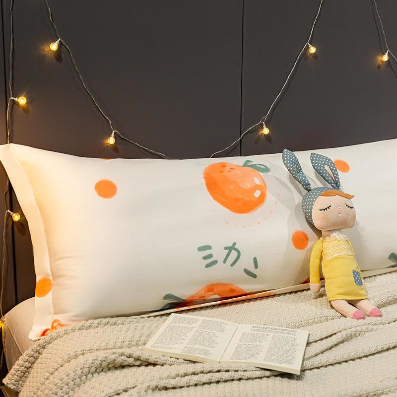 全棉印花长枕头单只装家用双人枕头颈椎护颈情侣枕头芯床上用品图片