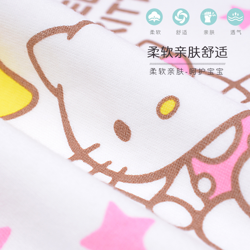hellokitty小孩纯棉围兜口水巾婴儿围嘴新生儿童幼儿宝宝