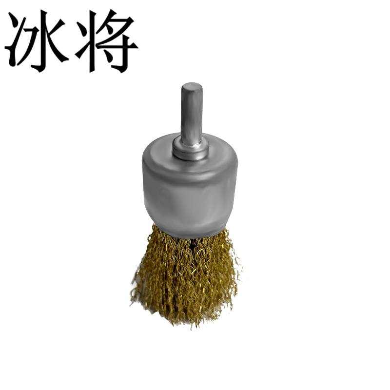 冰将 钢丝刷带柄抛光工具丝轮清洁除锈 袋高清大图