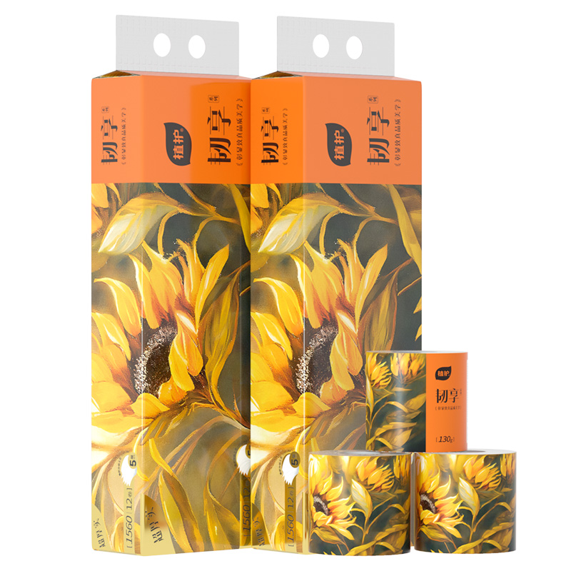 植护韧享系列有芯卷纸 100*120mm/5层 130g /12卷/提*1提