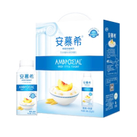 伊利安慕希风味酸牛奶黄桃燕麦风味酸奶200ml*10瓶 整箱早餐酸奶 包邮
