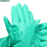 世达(SATA)丁腈植绒里防化手套-9