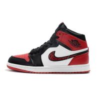 正品aj1阴阳鸳鸯 aj1mid 高帮 黑红脚趾 禁穿欧文5代篮球鞋男鞋空军一号板鞋北卡蓝影子灰倒钩鸢乐联名ihsern