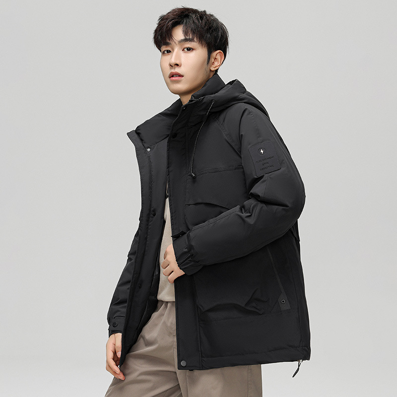 冬季户外运动休闲羽绒服可二开潮流50鸭绒加厚保暖连帽外套男