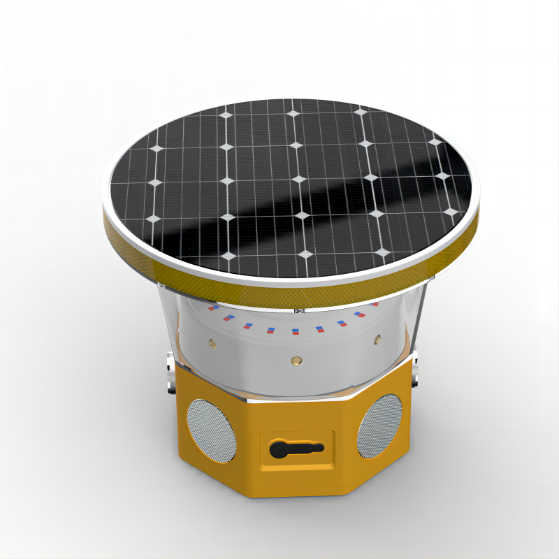 华燏 HY-BZD1060 3.7V 0.5W IP66 0.3Hz LED 太阳能声光警示灯(计价单位:盏)黄色高清大图