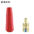 博源钧创 电焊机快速接头 DKJ35-50红色欧式插头 个
