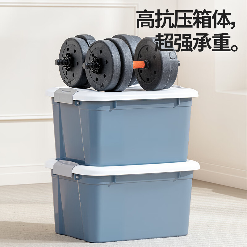 禧天龙(Citylong) X-6285收纳箱2个装(蓝)特大号储物玩具收纳箱衣服整理箱车载后备箱24L高清大图