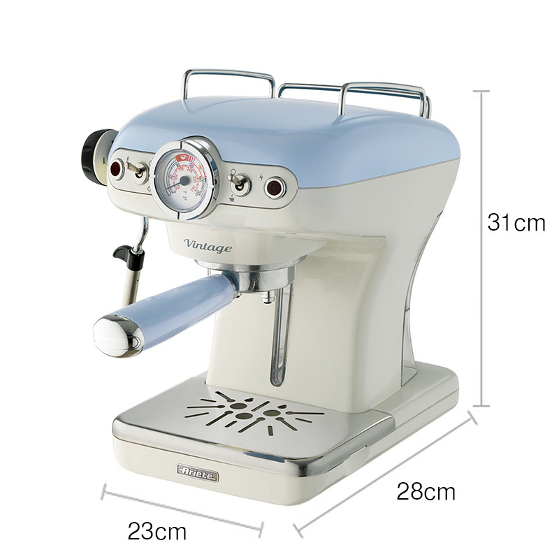 ARIETE 1389/15 - 家用意式半自動泵壓式復古咖啡機(蓝色)