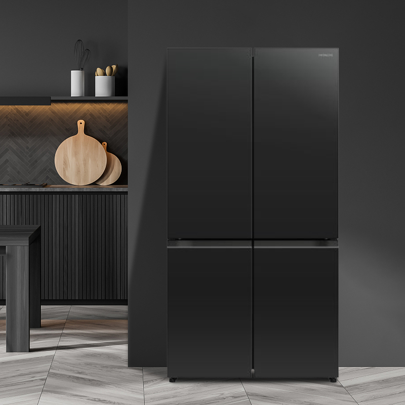 573l魔术变温风冷无霜大容量玻璃面板十字门电冰箱rfbf570nsc水晶墨色