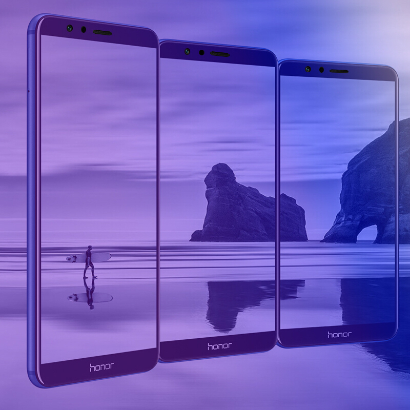 [送手机壳]轻万适用华为荣耀畅玩7x钢化膜huawei全面屏抗蓝光贴膜honor高清大图