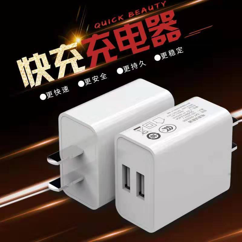 快充通用手机vivo安卓充电器华为苹果三星oppo充头乐视双口充电器|双口2A快充头 充头+2米Type-c数据线