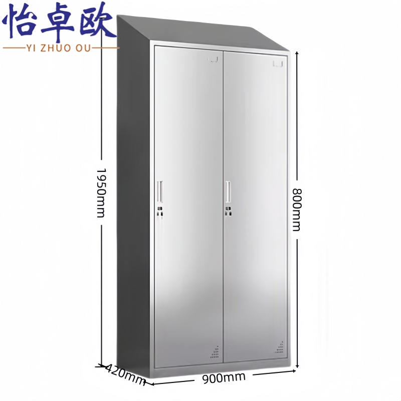 怡卓欧不锈钢衣柜二门高清大图