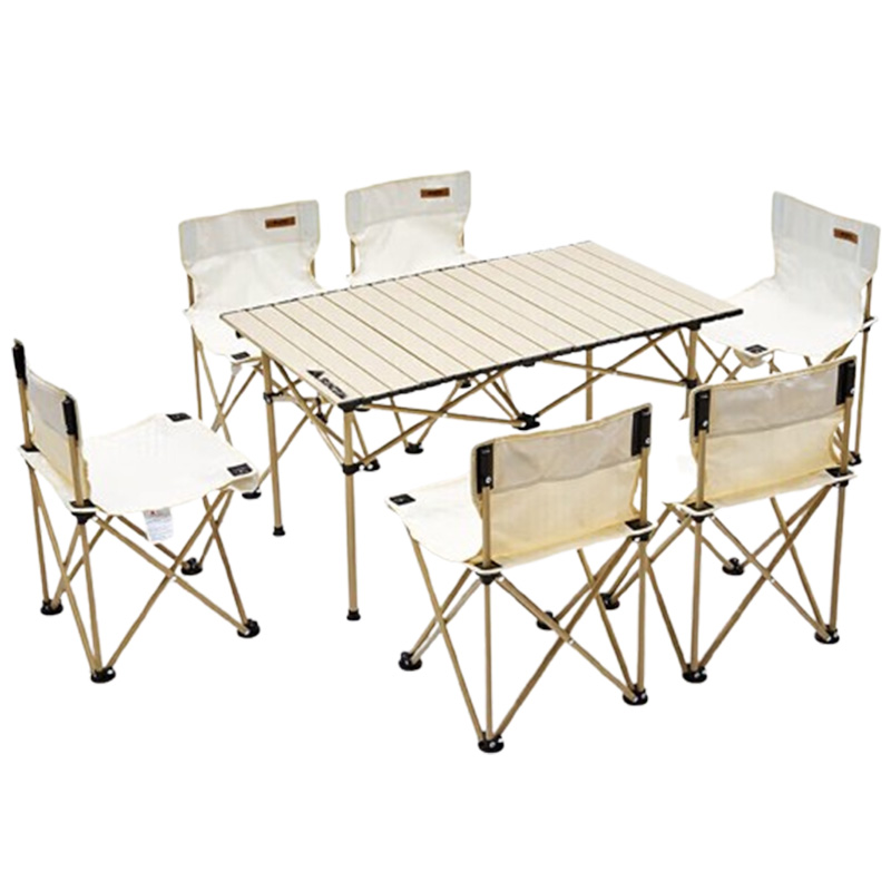 尚烤佳折叠桌椅7件套固定连接卡扣铝合金材质SKJ-366(包装随机)