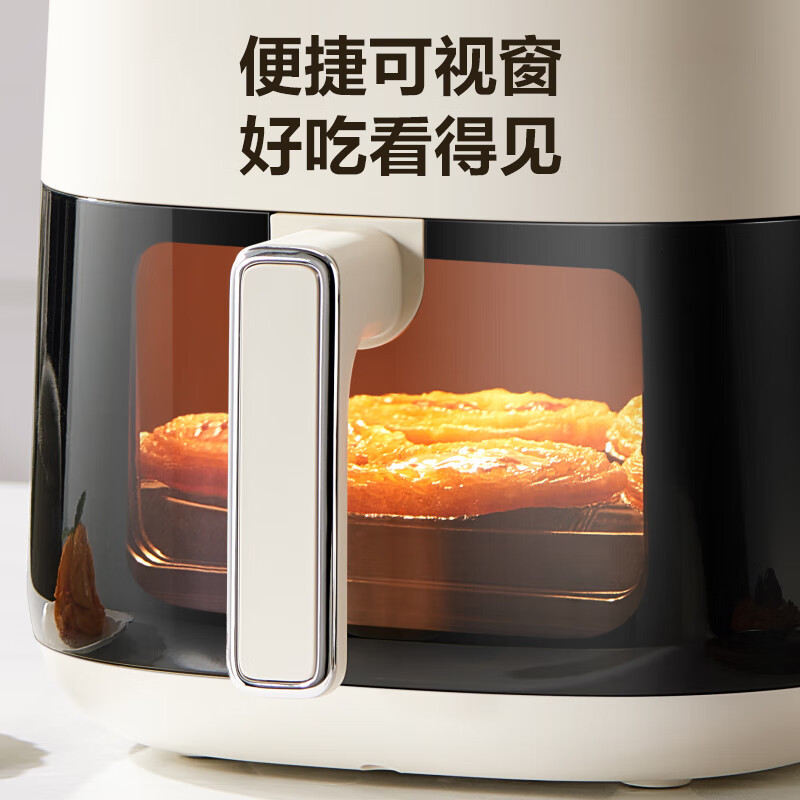 苏泊尔(SUPOR)空气炸锅不用翻面家用全自动可视5L/升大容量 多功能 蒸汽嫩 炸烤炸一体免翻面炸锅KD50D812高清大图