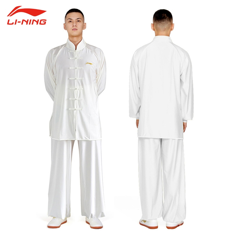 李宁(l i-ning)太极服男女新款武术服装牛奶丝太极拳练功服表演服训练