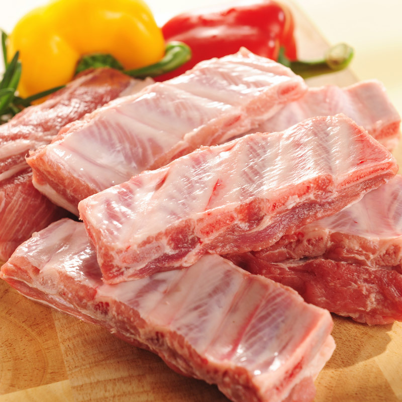 冷鲜肉芮瑞黑土猪肉肋排小排骨2kg装林间散养