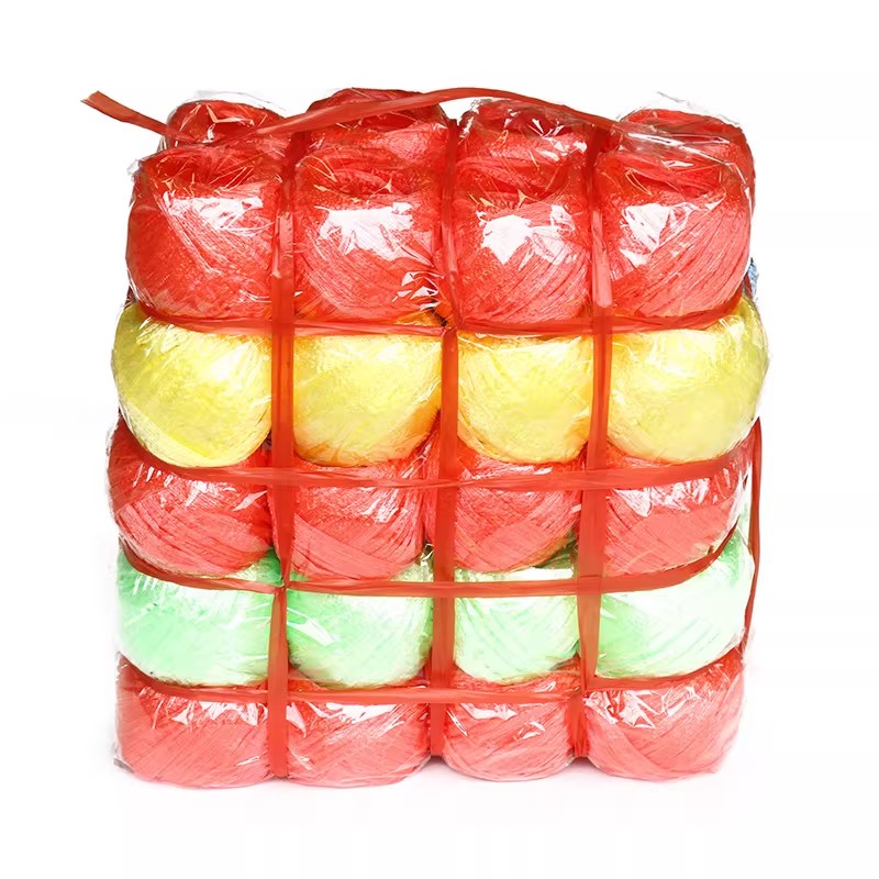 得力123全新料pp彩色塑料捆扎绳尼龙打包绳捆绑绳塑料绳子 60米/卷 5卷装高清大图