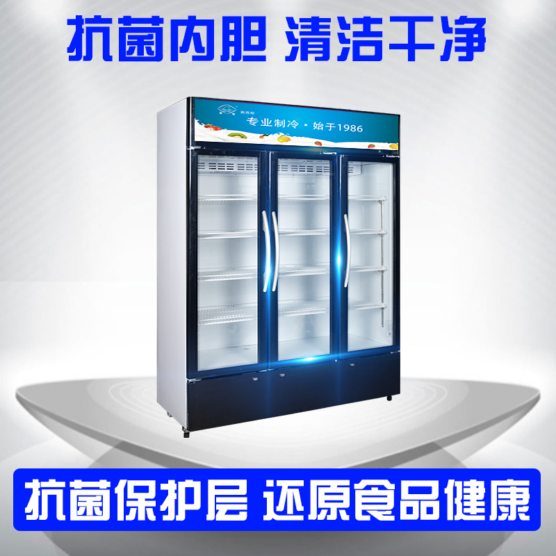 冰熊(bing xiong)LC-238升展示柜商用大容积 立式玻璃冷藏陈列柜 单门饮料酸奶超市便利店冷柜冰柜
