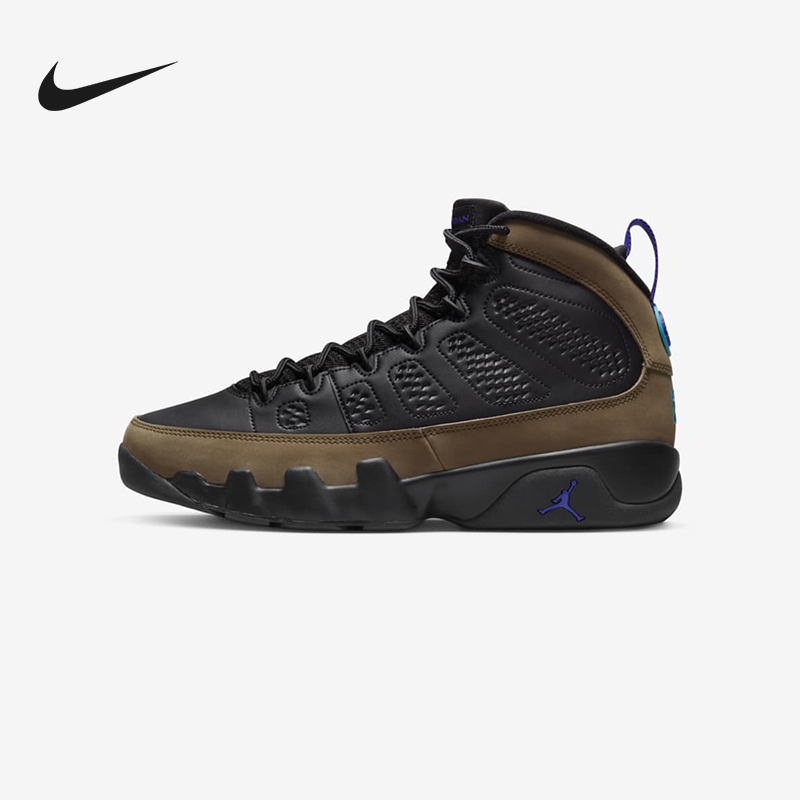 耐克nikeairjordan9aj9黑棕色男子高帮复古篮球鞋