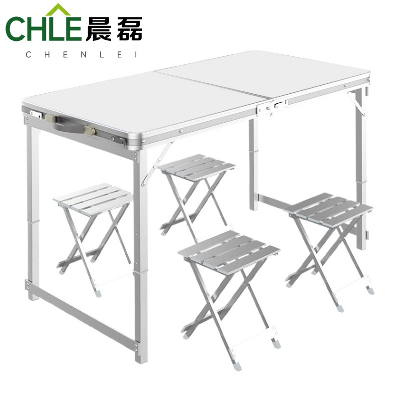 晨磊折叠桌1桌4凳/套高清大图