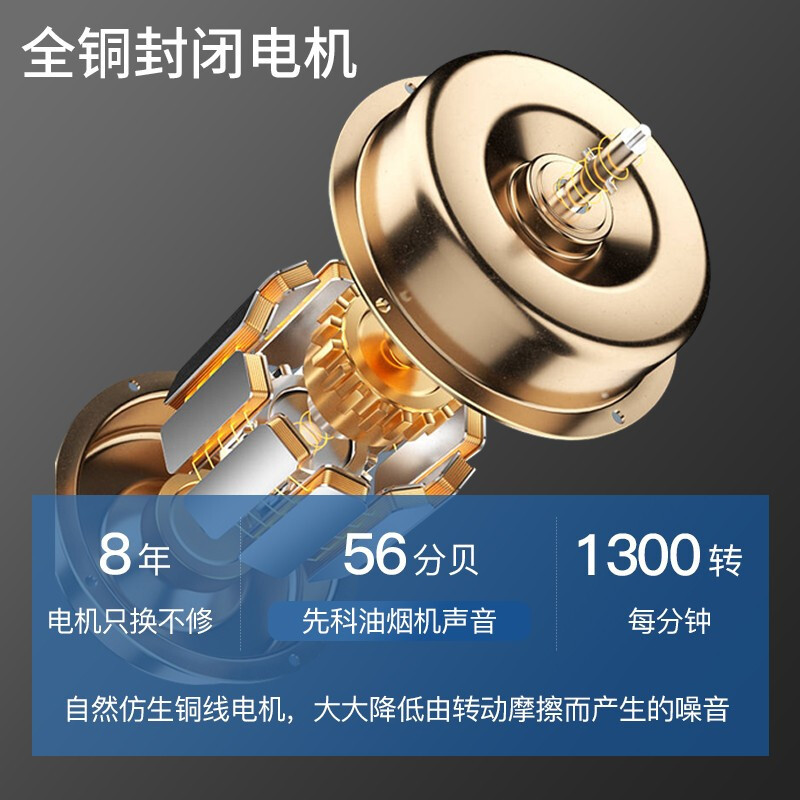 26立方大吸力 双电机 先科(SAST)油烟机侧吸式抽油烟机厨房大吸力一体脱排免拆自动清洗双核电机抽油烟机