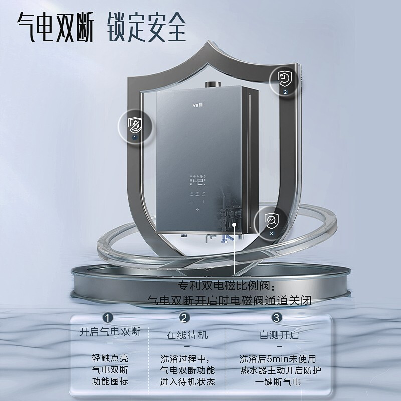華帝(vatti)燃气热水器家用i12151-16天然气16升恒温智能气电双断燃热
