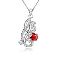 N094 Women Silver Necklace日韩时尚潮流镀银坠项链女饰品礼物送女朋友七夕情人节礼物