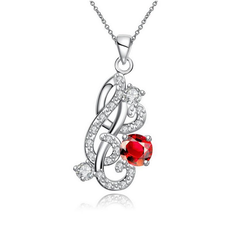 N094 Women Silver Necklace日韩时尚潮流镀银坠项链女饰品礼物送女朋友七夕情人节礼物