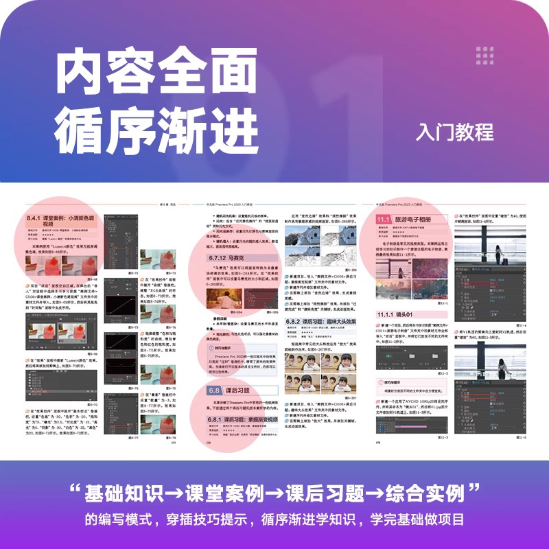 [正版]全2册新版Photoshop+Premiere Pro 2023入门教程 图像处理视频平面设计基础抠图书籍操作高清大图