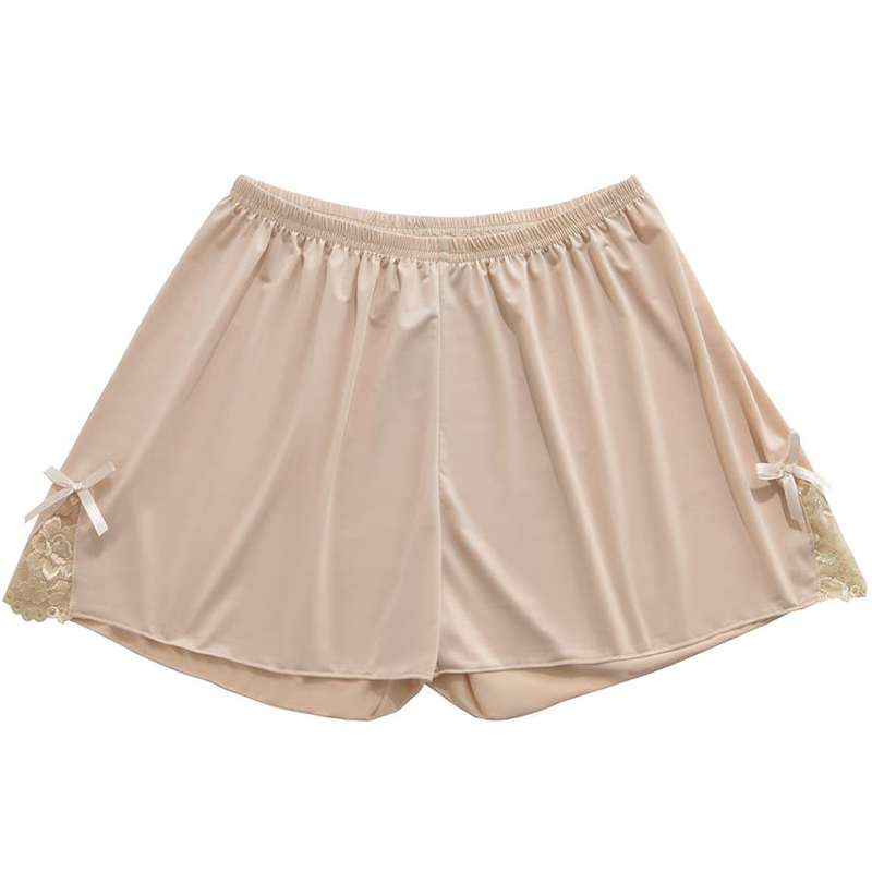 安全裤女夏可外穿防走光不卷边冰丝大码宽松薄款蕾丝保险短打底裤