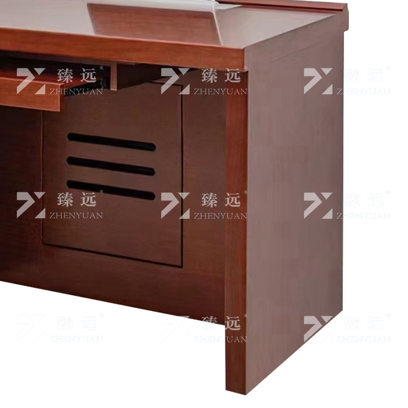 臻远 ZY4022306 升降电脑桌多媒体办公桌会议培训桌 2米双人位