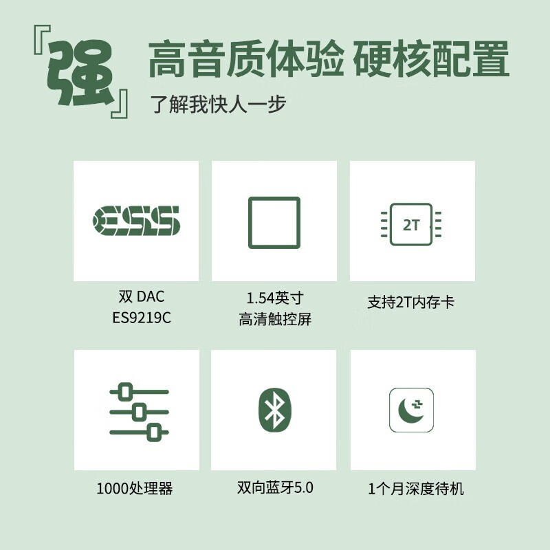 山灵(SHANLING)M0Pro无损音乐播放器mp3随身听触屏hifi发烧学生蓝牙运动小巧便携 灵眸黑高清大图