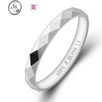 JiMi免费刻字999银银戒指女菱形足银小众轻奢潮时尚原创设计生日礼物 19号