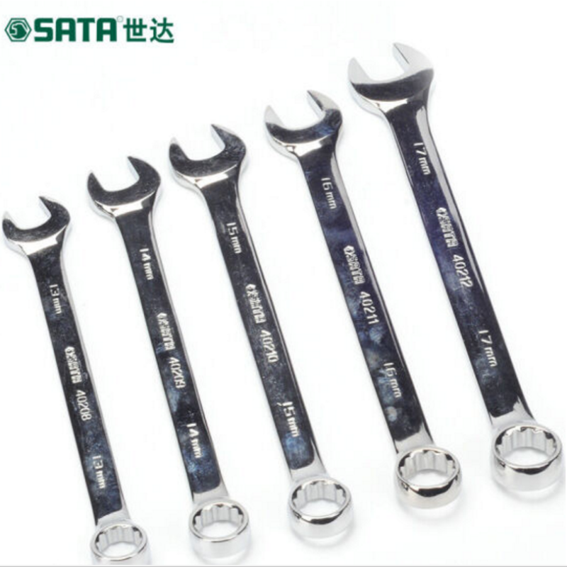 世达工具(SATA)全抛光梅花开口两用扳手 五金工具 40202 7MM