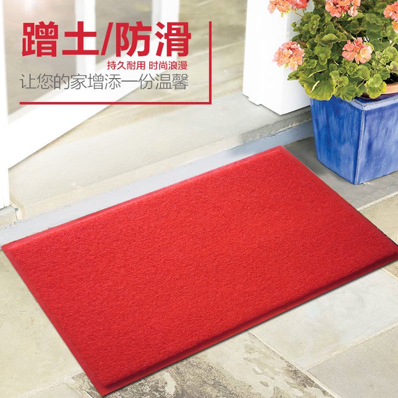 加厚灰地毯垫 灰色无字铺地垫超市脚垫防滑面进垫地垫图片