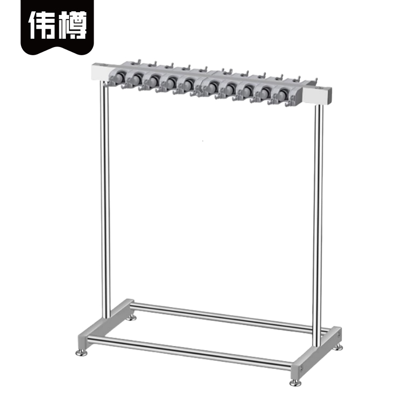 伟樽拖把架双排20拖48钩97*50*122cm个高清大图
