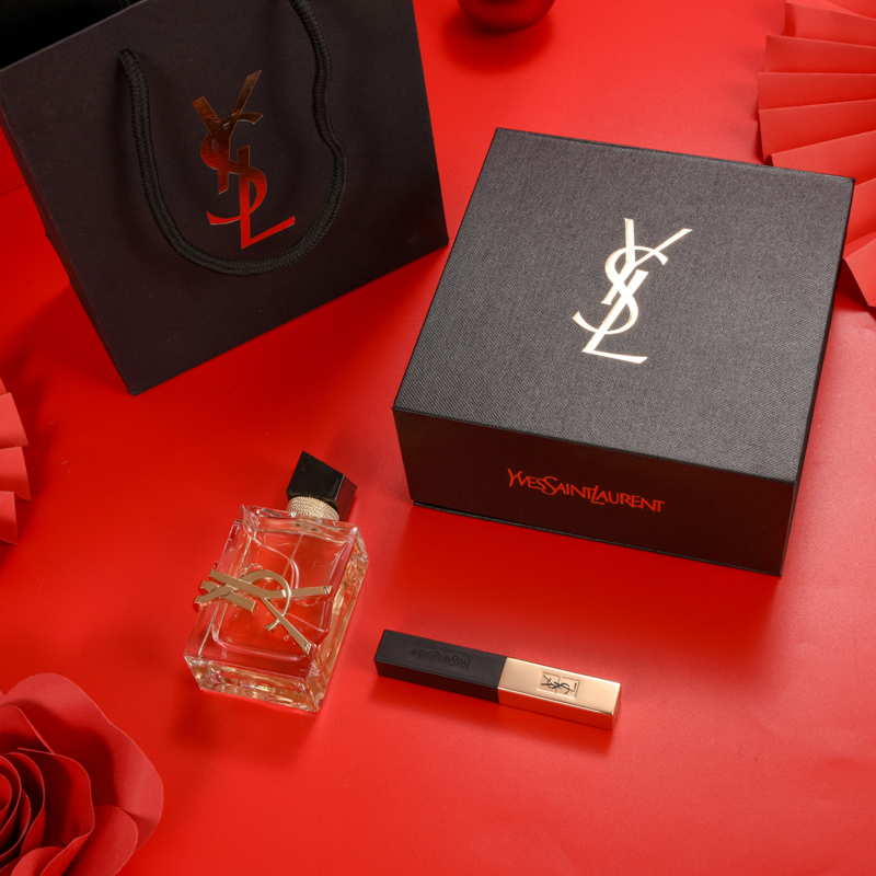 限定礼盒送手提袋丨ysl圣罗兰小金条口红211966自由之水50ml清新版