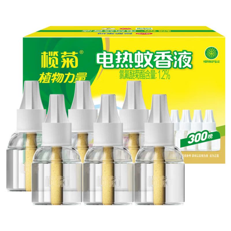 榄菊电蚊香液6瓶300晚补充装 无香驱蚊蚊香液电蚊香防蚊灭蚊补充液图片