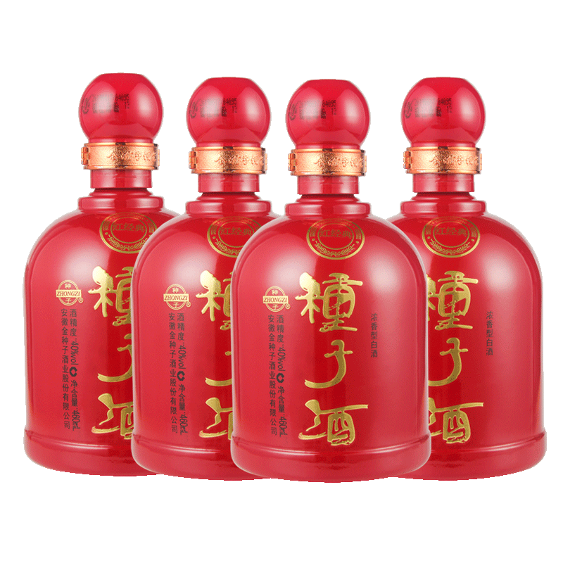 金种子柔和种子酒红经典40度460ml4箱装浓香型白酒