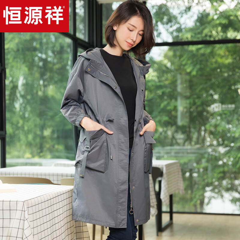 连帽风衣女_风衣女款连帽过膝