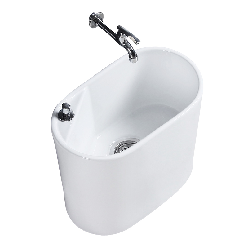 25cm小号迷你陶瓷拖把池阳台洗拖布池家用闪电客地拖布盆墩布池自动